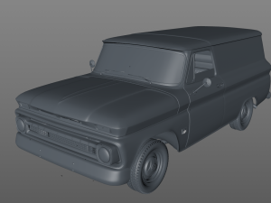 chevy c10 panel truck 1966 3Dモデル