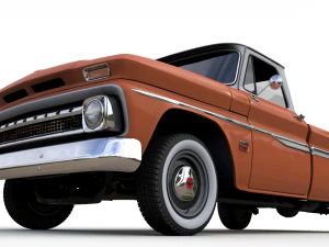 chevy c10 283 v8 pickup 1966 3D Model