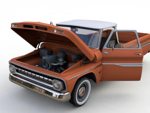 chevy c10 283 v8 pickup 1966 3D Model