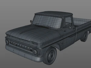 chevy c10 283 v8 pickup 1966 3D Model