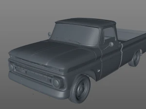 chevy c10 283 v8 pickup 1966 3D Model