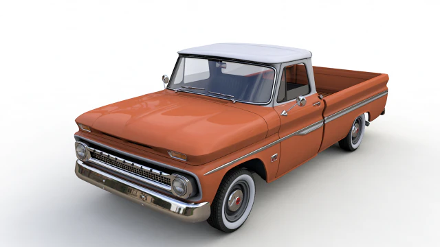 chevy c10 283 v8 pickup 1966 3D Model .c4d .max .obj .3ds .fbx .stl .blend 