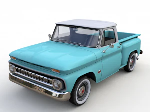 picape chevy c10 v8 1966 Modelo 3D