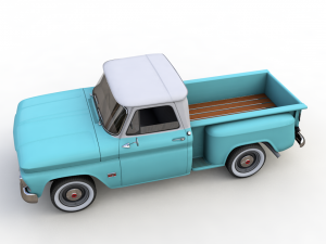 chevy c10 v8 pickup 1966 3D Модель