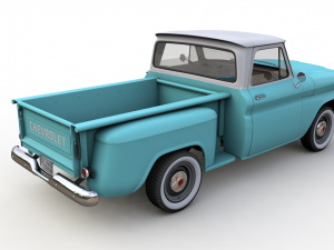 chevy c10 v8 pickup 1966 3D Модель