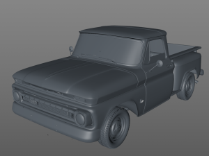 chevy c10 v8 pickup 1966 3D Модель