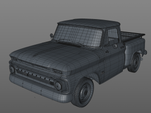 chevy c10 v8 pickup 1966 3D Модель