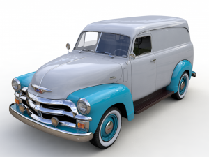 chevy 3100 panel van 1954 3D 모델
