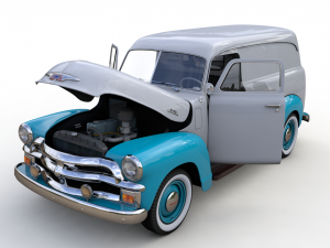 chevy 3100 panel van 1954 3D 모델