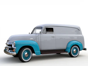 chevy 3100 panel van 1954 3D Model