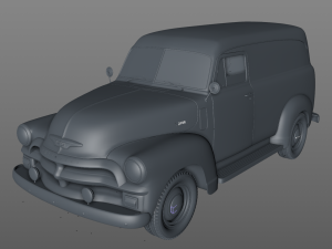 chevy 3100 panel van 1954 3D 모델