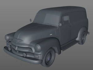 chevy 3100 panel van 1954 3D Model