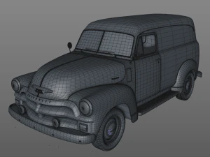 chevy 3100 panel van 1954 3D Model