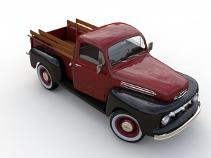 mercury m-1 pickup 1951 3D-Modell