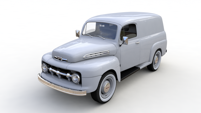 M-1 panel truck 1951 3D Модель .c4d .max .obj .3ds .fbx .stl .blend 