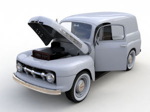 M-1 panel truck 1951 3D Модель