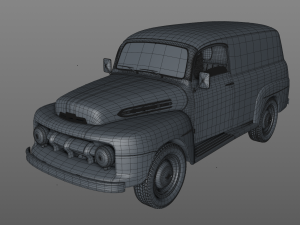 M-1 panel truck 1951 3D Модель