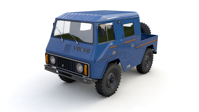 volvo laplander c202 crewcab 1977 3D Модель .c4d .max .obj .3ds .fbx .stl .blend 