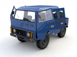 volvo laplander c202 crewcab 1977 3D Модель