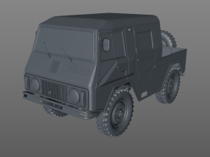 volvo laplander c202 crewcab 1977 3D Модель
