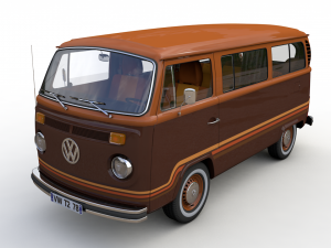 volkswagen t2 champagne edition 1978 3D Model
