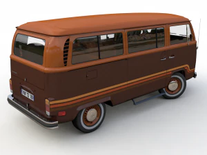 volkswagen t2 champagne edition 1978 3D Model