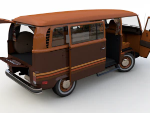 volkswagen t2 champagne edition 1978 3D Model