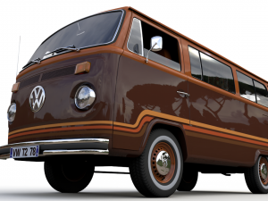 volkswagen t2 champagne edition 1978 Model 3D
