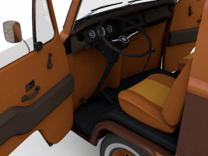 volkswagen t2 champagne edition 1978 3D Model