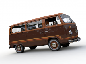 volkswagen t2 champagne edition 1978 Model 3D