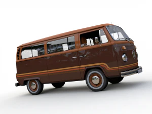 volkswagen t2 champagne edition 1978 3D Model