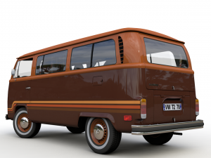 volkswagen t2 champagne edition 1978 Model 3D
