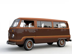 volkswagen t2 champagne edition 1978 3D Model