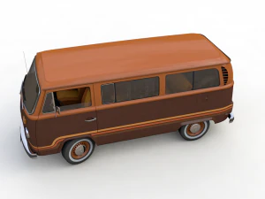 volkswagen t2 champagne edition 1978 3D Model