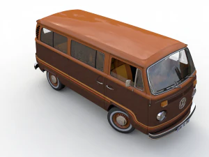 volkswagen t2 champagne edition 1978 3D Model