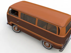 volkswagen t2 champagne edition 1978 3D Model