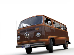 volkswagen t2 champagne edition 1978 3D Model