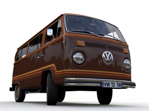 volkswagen t2 champagne edition 1978 3D Model