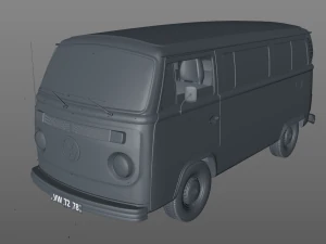 volkswagen t2 champagne edition 1978 3D Model