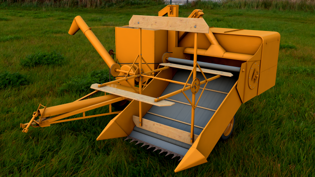 Allis Chalmers 60 All Crop Harvester 1948 3D Модель In Машины 3DExport