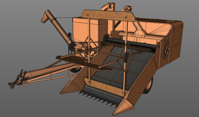 Allis Chalmers 60 All Crop Harvester 1948 3D Модель In Машины 3DExport