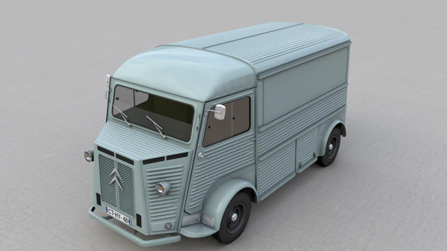 citroen h type fourgon 1964 3D Model .c4d .max .obj .3ds .fbx .stl .blend 