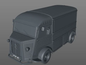 citroen h type fourgon 1964 3D Model