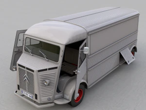 citroen h type fourgon rallonge 1964 3D Model