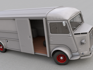 citroen h type fourgon rallonge 1964 Model 3D