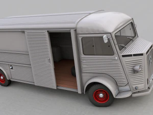 citroen h type fourgon rallonge 1964 3D Model