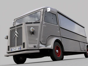citroen h type fourgon rallonge 1964 3D Model