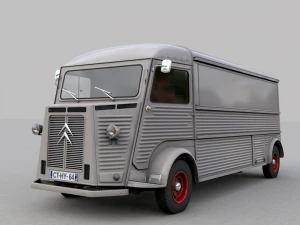 citroen h type fourgon rallonge 1964 3D Model