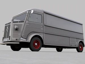 citroen h type fourgon rallonge 1964 3D Model
