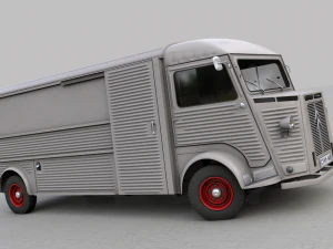 citroen h type fourgon rallonge 1964 3D Model